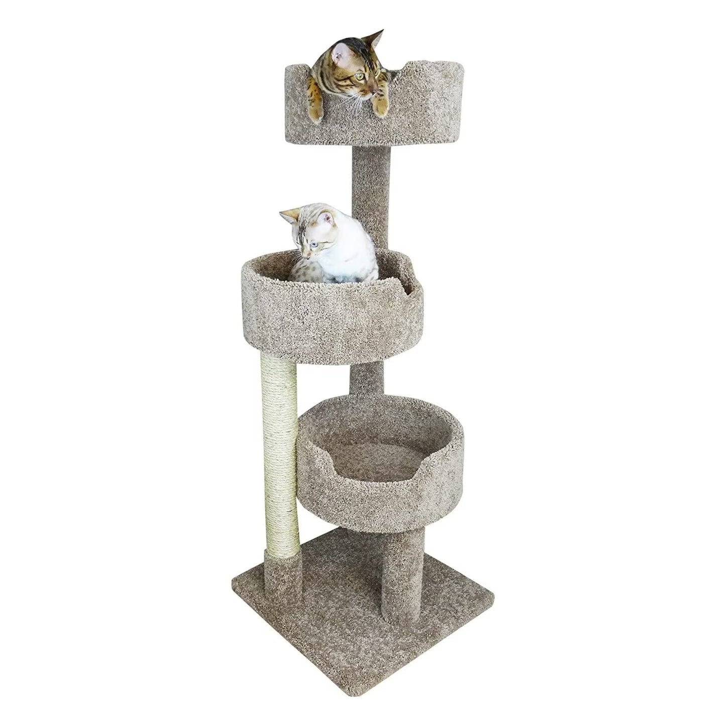52" Deluxe Cat Tree-Color:Brown