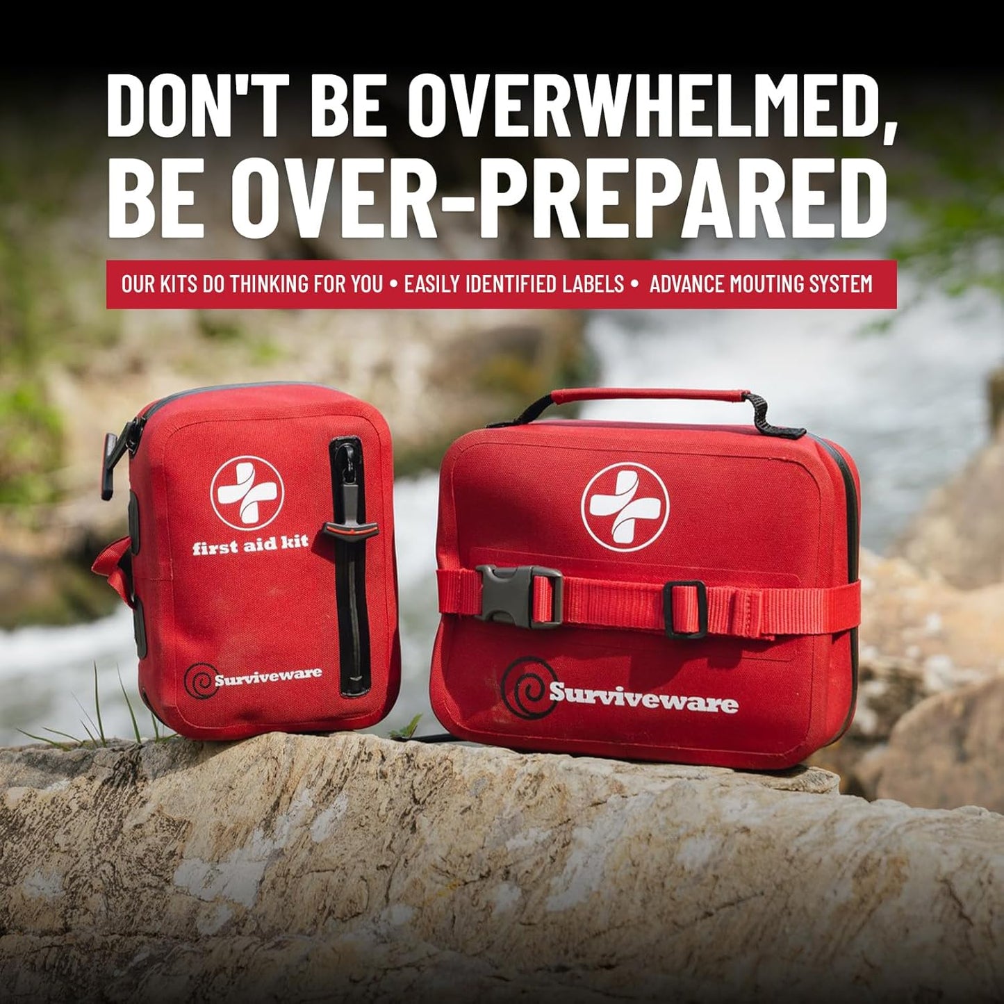 98-Piece Waterproof Premium First Aid & Survival Kit - Comprehensive Emergency Preparedness Gear for Camping, Hiking, Backpacking, and Outdoor Adventures