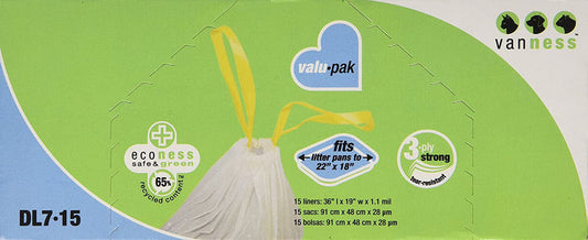 , Cat Litter Box Liners with Drawstring, Extra-Giant, 15 Count