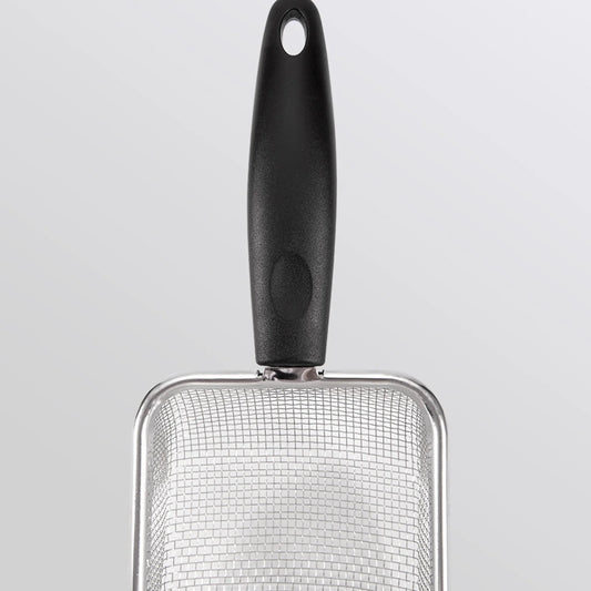 Metal Fine Mesh Cat Litter Scoop with Handle,Multifunctional Non-Stick Coated Reptile Litter Shovel Sand Hanging Hole Pet Cleaning Supplies