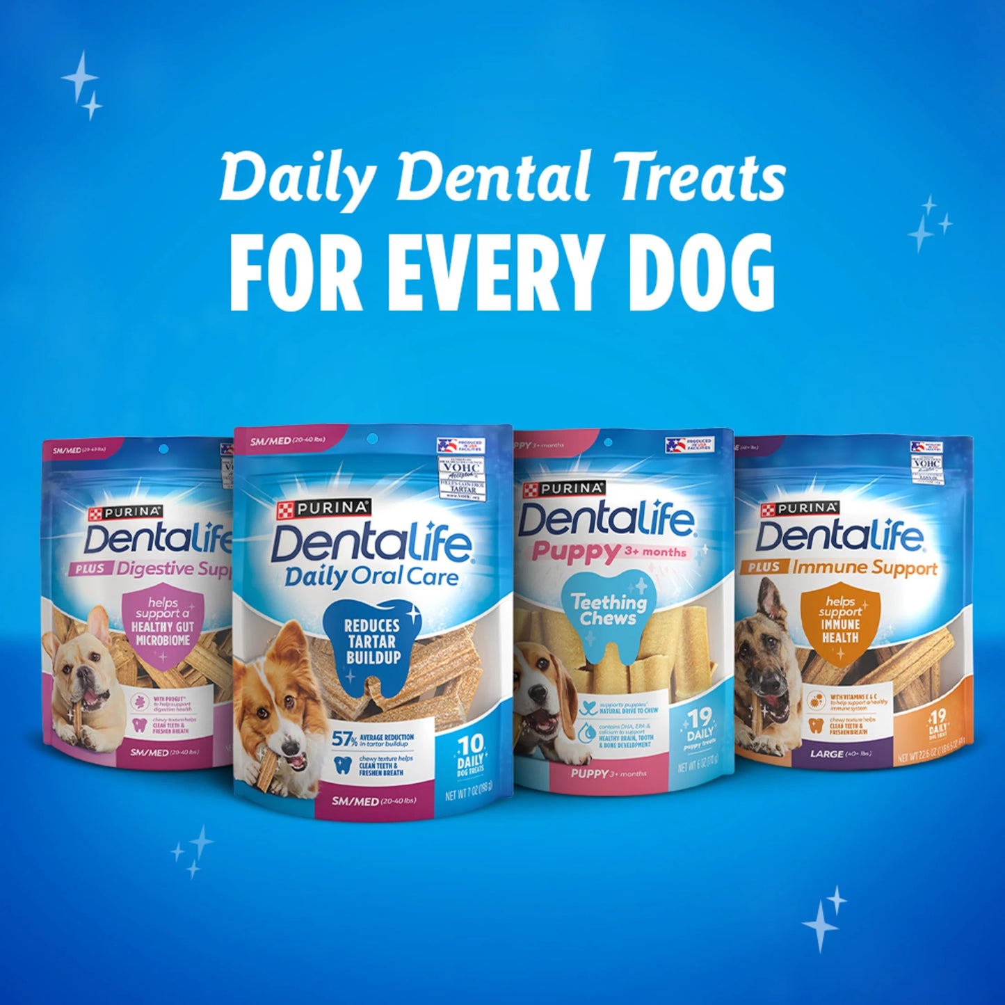 Purina Daily Oral Care Chicken Flavor Small/Medium Breed Dog Dental Chews – 28.5 Oz Pouch (40Ct)