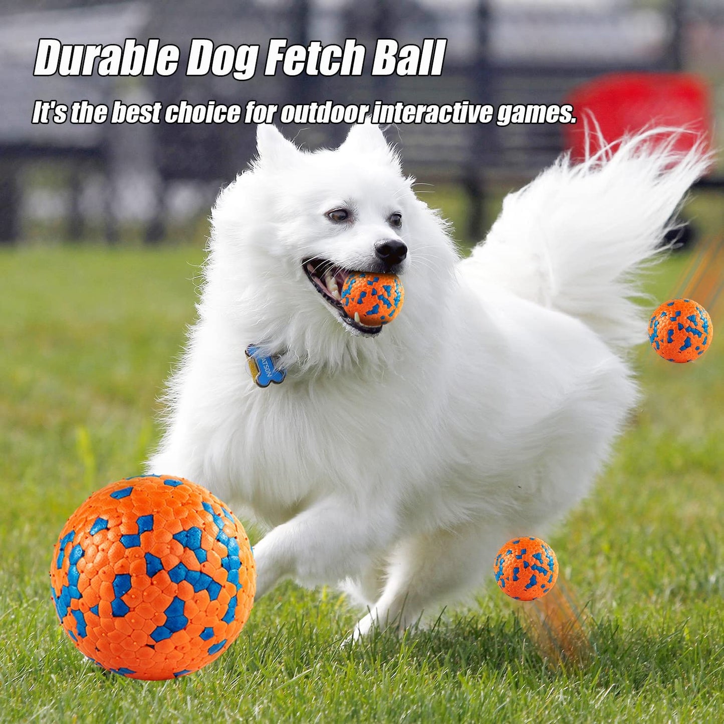 Balls Toy for Aggressive Chewers, Indestructible Bouncy Ball, Lightweight & Floating, Durable Chew Ball for Large & Medium Dogs to Fetch and Play