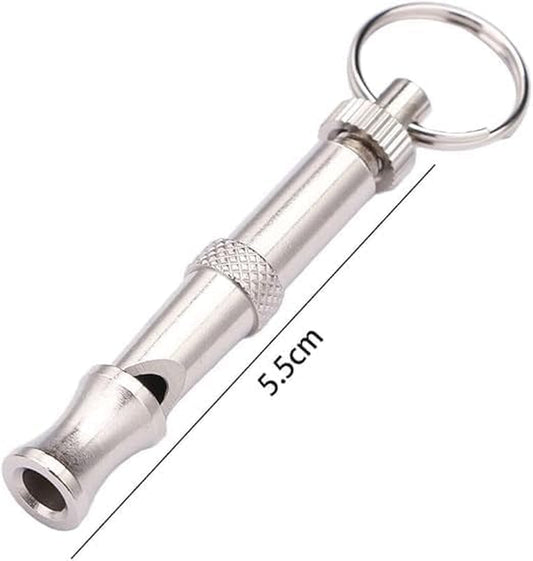 1Pc Silver Adjustable Ultrasonic Dog Whistle,Portable Whistle Pet Whistle Supersonic Whistle Dog Whistles for Pet Training,Training and Behavior Aids,Dog Whistle Training,Dog Whistles