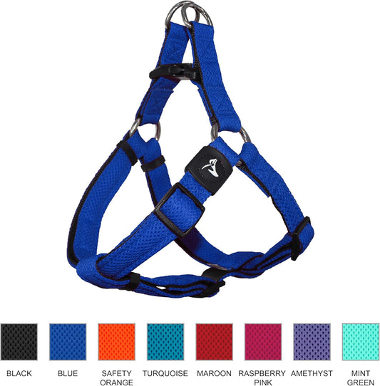 Kruz No Pull Dog Harness (Chest 30”-44”, Weight 66-176 Lbs) Heavy-Duty Pet Harness for Large Breeds, Ultra-Comfort Fit, Lifetime Durability, Adjustable Dog Harness No Pull Design (Blue, X-Large)