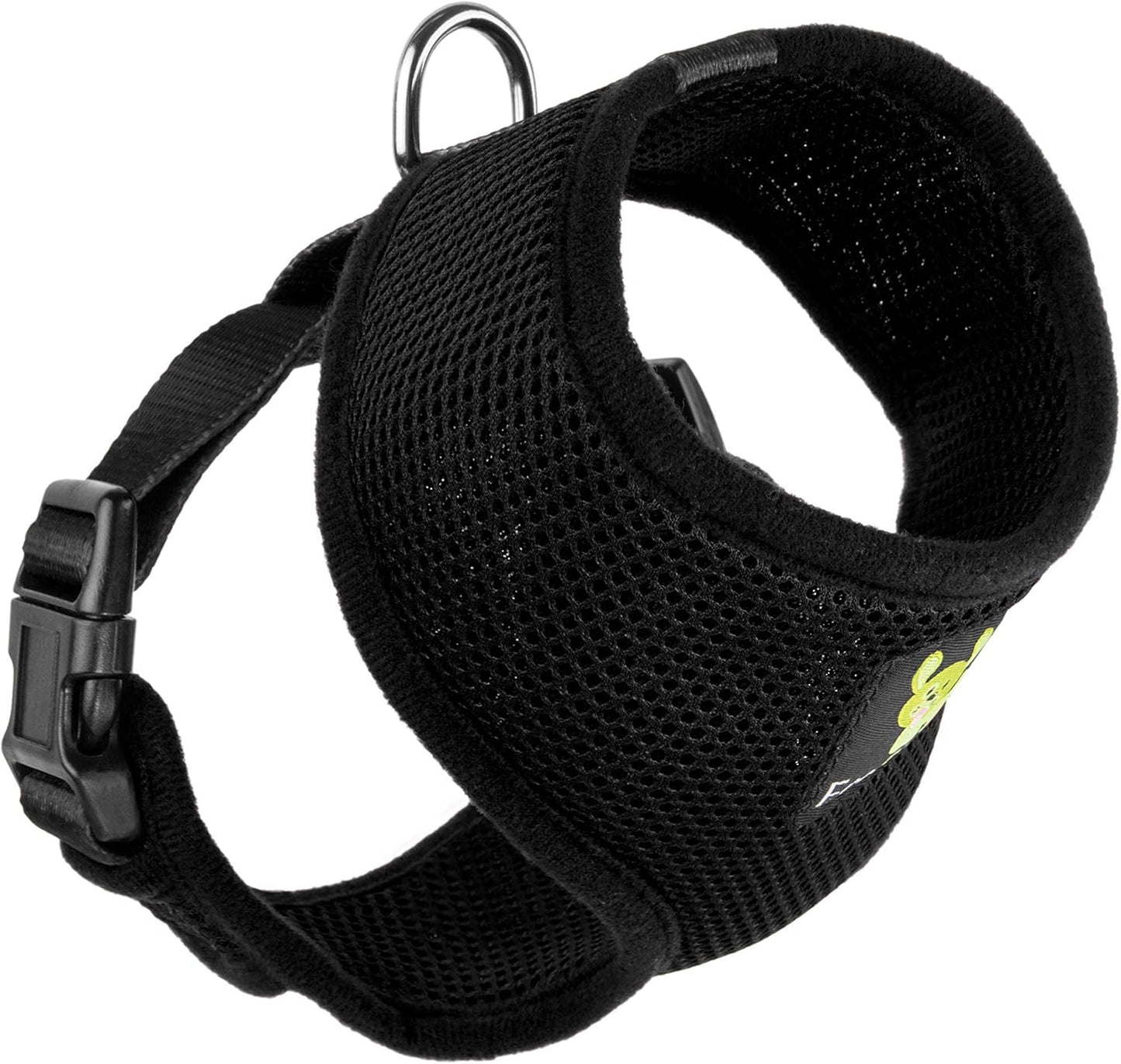Dog Harness - Eco-Friendly Max Comfort Harnesses - Luxurious Soft Mesh Halter - over the Head Harness Vest- No Pull and No Choke for Puppy, Small Breeds & Medium Dogs (Large, Black)