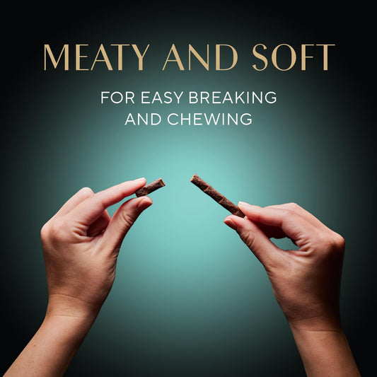 Meaty Tender Sticks Soft Cat Treats Salmon Flavor, 0.14 Oz., 5 Sticks, Pack of 10 (50 Sticks Total)