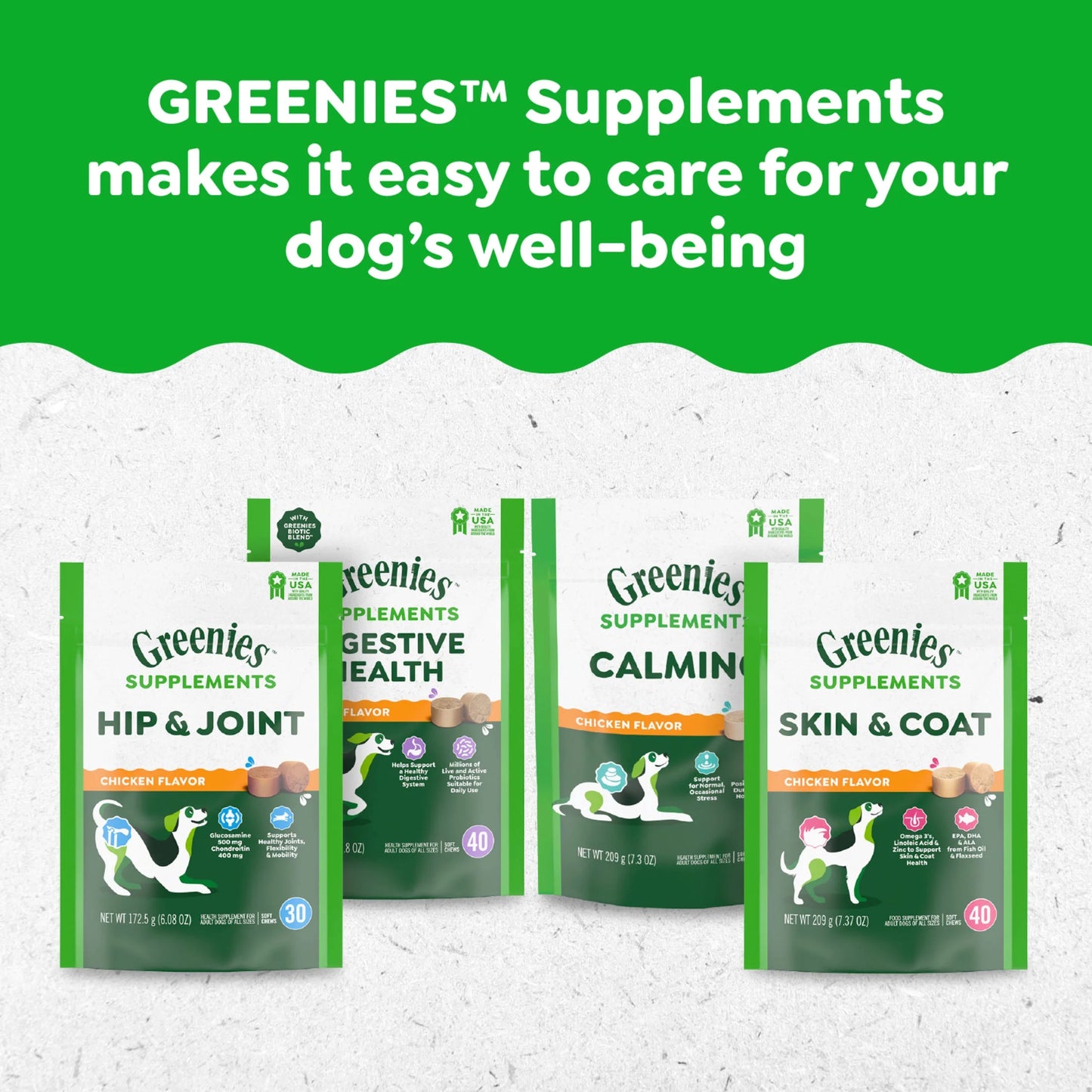 Hip and Joint Supplements for Dogs, Chicken Flavor, 6.08 Oz, 30-Count Soft Chews