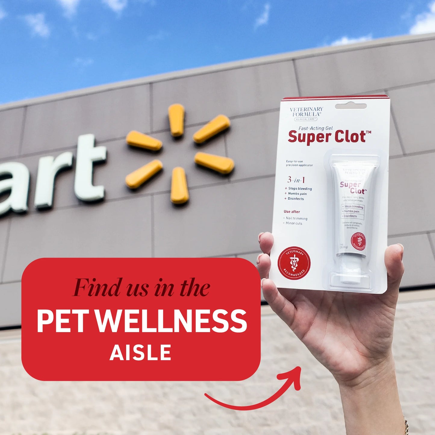 Clinical Care Super Clot Styptic Gel, 1 Oz Tube, Easy Applicator for Dogs and Cats