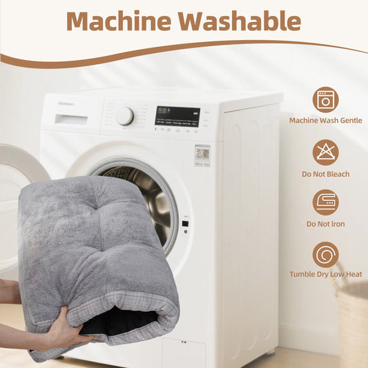 35In Washable Dog Bed for Large Dogs with Anti-Slip Bottom, Pet Pad for Crate for Large Sized Puppies