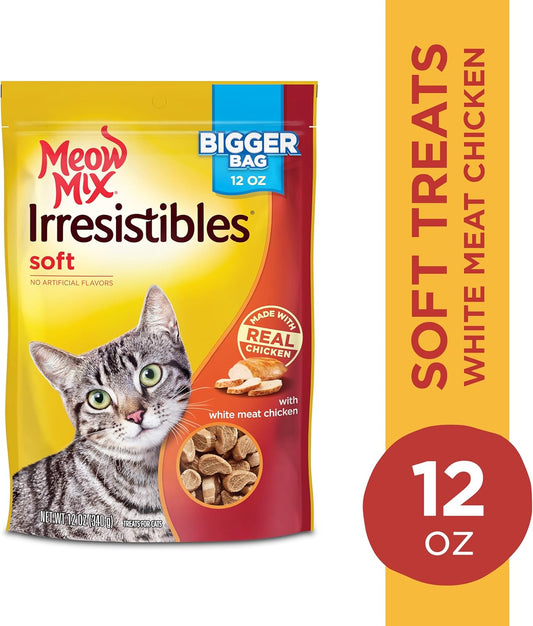 Irresistibles Soft Cat Treats, White Meat Chicken, 12 Ounce (Pack of 5)