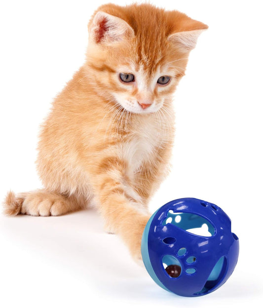Large Size Cat Ball with Bell Toy for Cats Kittens and Other Animals - Hours of Play for Pets | Large Size for Extra Fun | Rings as It Moves