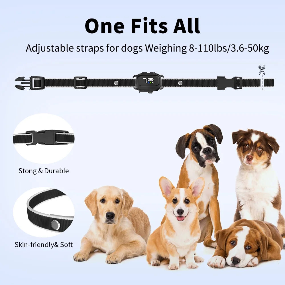 Anti-Bark Collar for Small Dogs, No Shock anti Barking Collars with 7 Sensitivities, 3 Adjustable Modes Beep & Vibration, IP67 Waterproof - Effective & Humane Small Dogs Bark Collar-Black