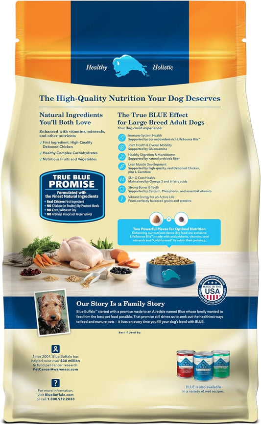 Life Protection Formula Large Breed Adult Dry Dog Food, Promotes Joint Health and Lean Muscles, Made with Natural Ingredients, Chicken & Brown Rice Recipe, 30-Lb Bag