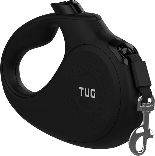 Monochrome Tiny 360° Tangle-Free Retractable Dog Leash | Cat Leash | 10 Ft Strong Nylon Tape (Tiny, Black)