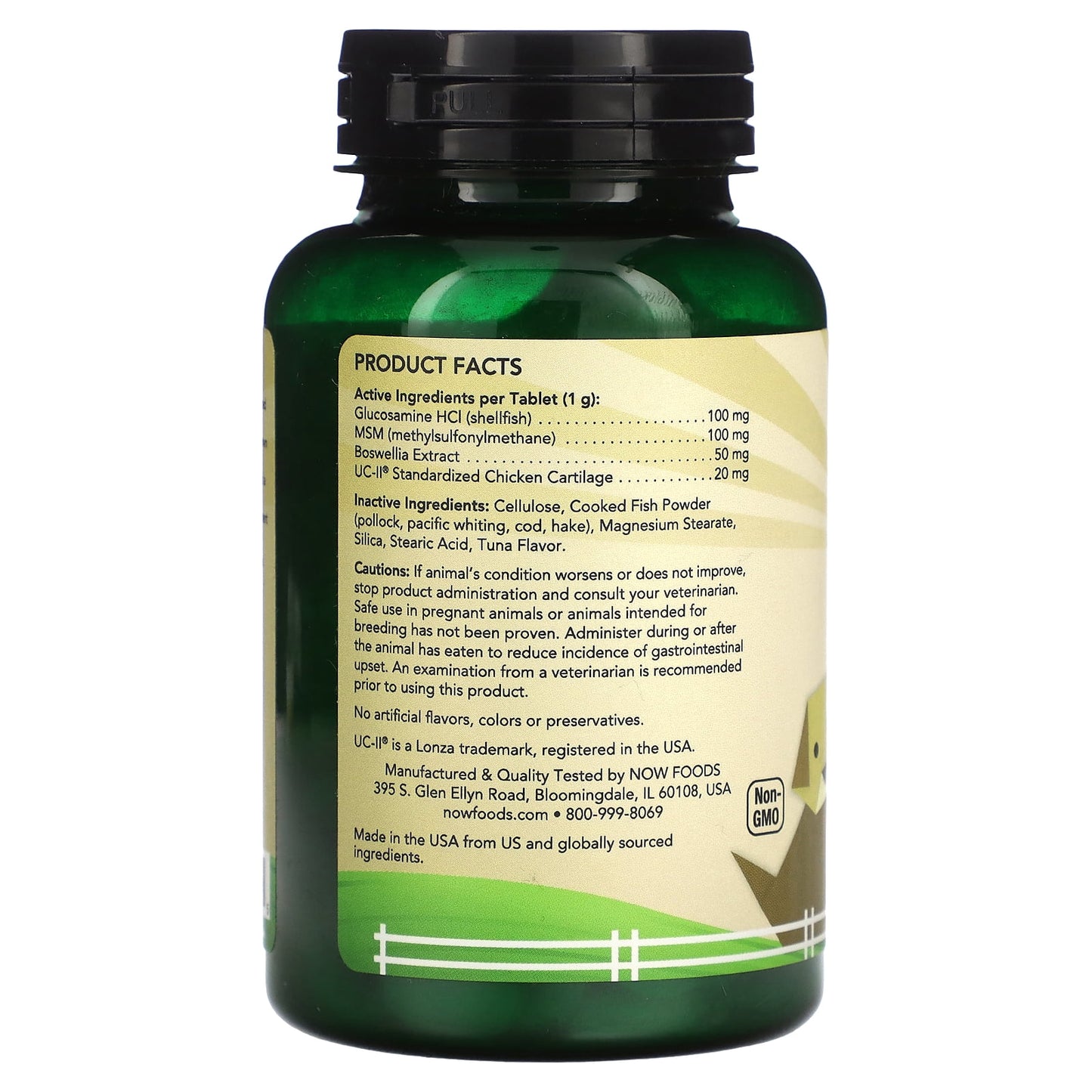 Pets UC-II Advanced Joint Mobility for Dogs/Cats, 60 Chewable Tablets, 2.12 Oz (60 G)