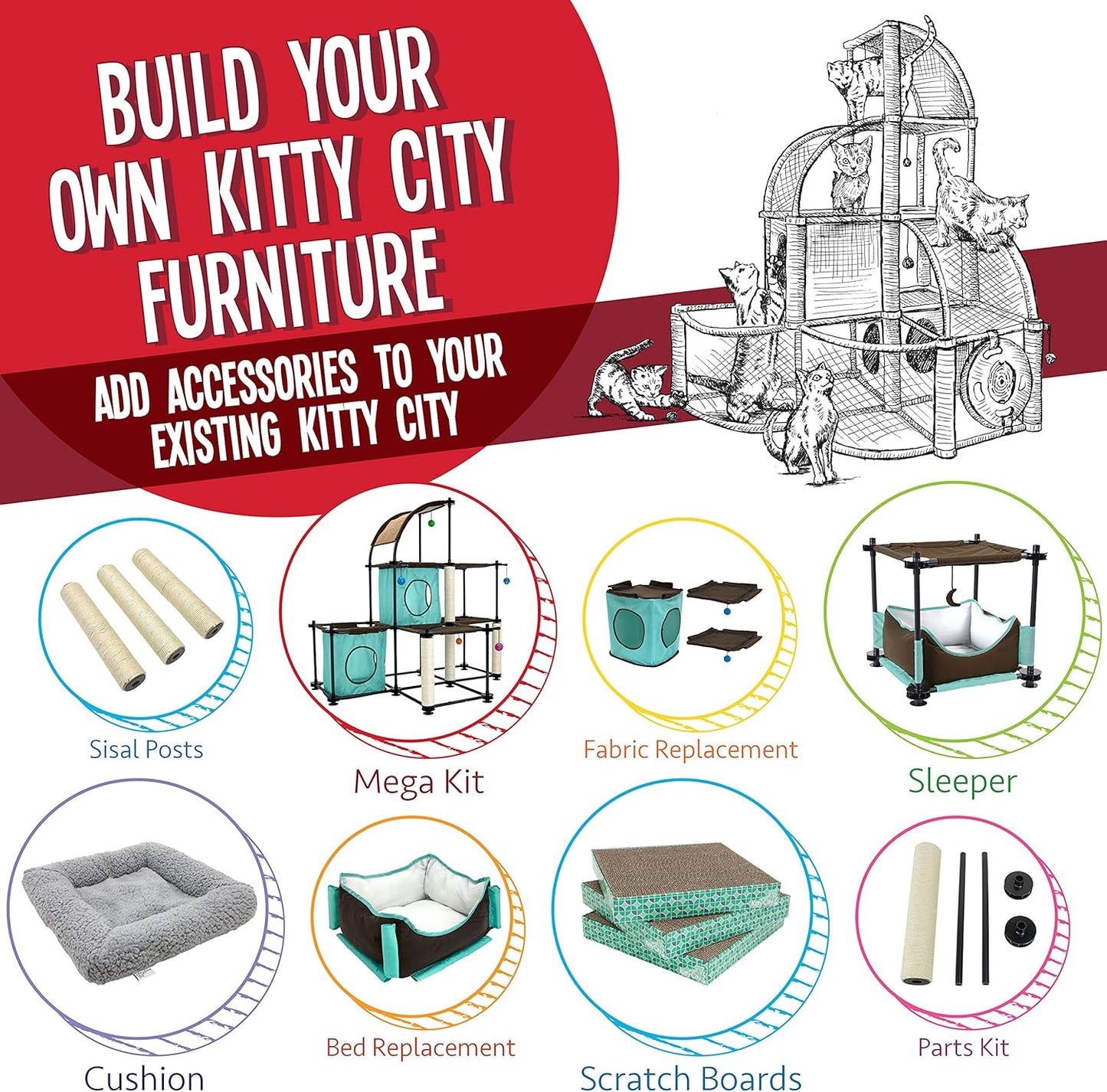 Claw Mega Kit 2.0 Furniture, Cat Cushion, Cat Scratch