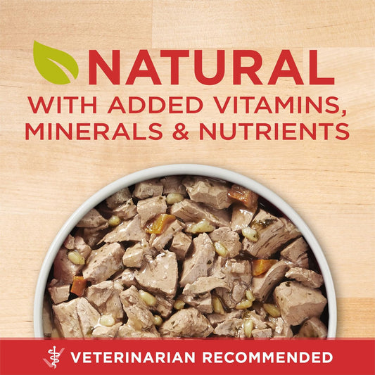 Natural High Protein Dog Food, Tender Cuts in Gravy Chicken and Brown Rice Entrée - 13 Ounce (Pack of 12)