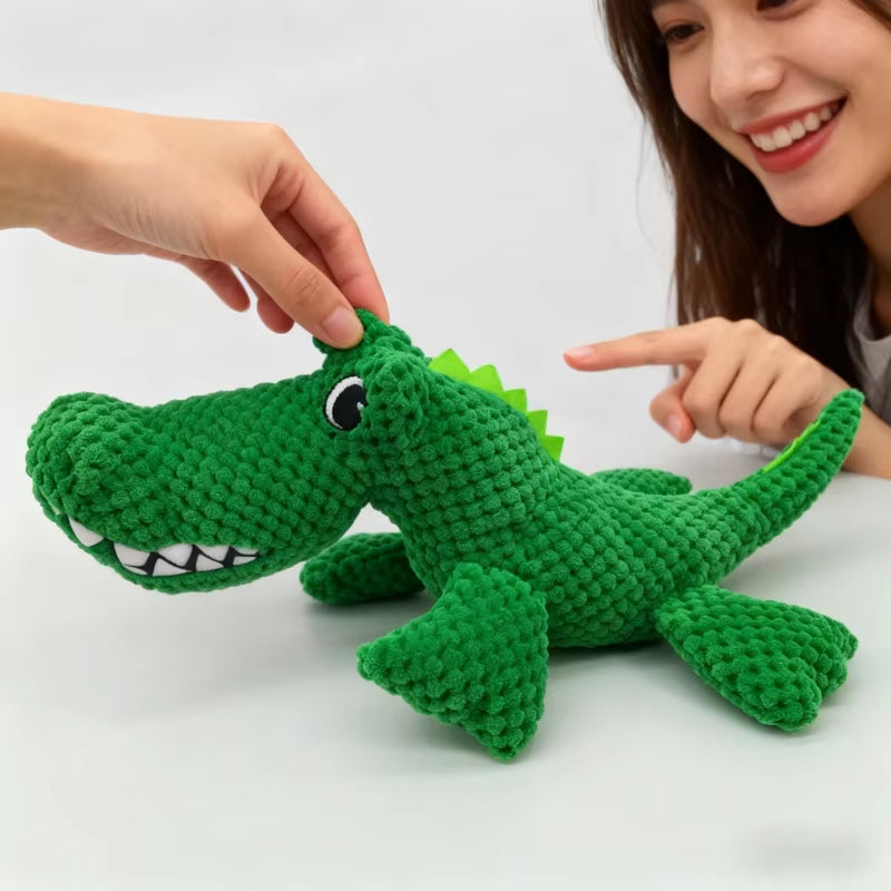 Large Crocodile Dog Toys Resistant Indestructible Plush Big Sound Dog Toy with Squeaker Small Raw Dogs Chew Puppy Pet Supplies