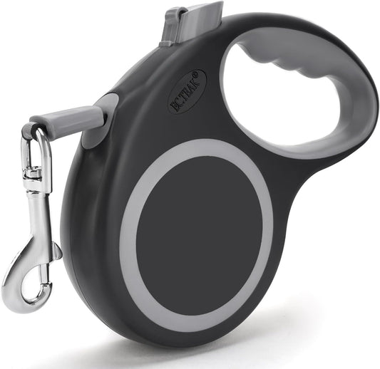 Retractable Dog Leash 16 FT Durable Comfortable Leash for Small Medium Dogs/Cats up to 55 Lbs, One-Handed Brake, Stainless Steel Spring, Strong Nylon Tape No Tangle