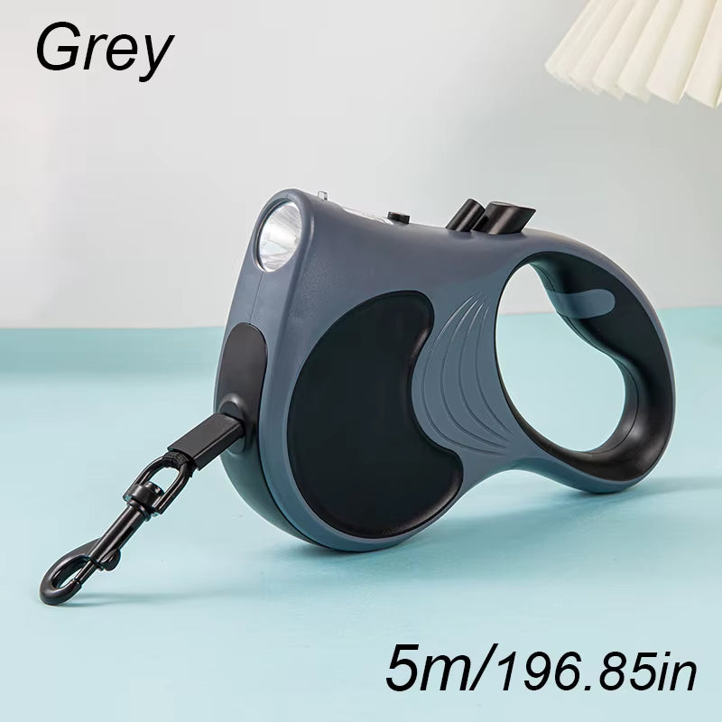 5M Dog Leash for Small Dogs Cat with Lights for Small Medium Large Dogs Cats Automatic Retractable Durable Pet Supplies