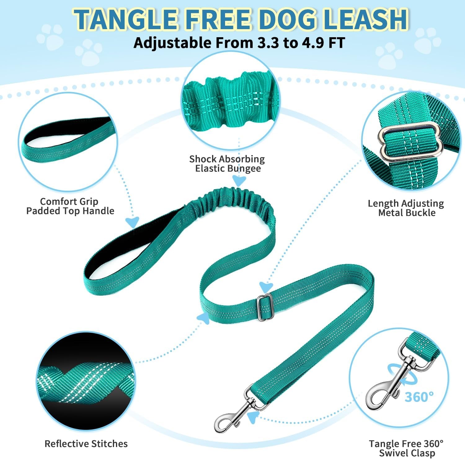 No Pull Small Dog Harness and Leash Set, Puppy Soft Vest Harness Neck & Chest Adjustable, Reflective Lightweight Harness & Anti-Twist Pet Lead Combo for Small Medium Dogs(Bl-Front Clip,Xxs)