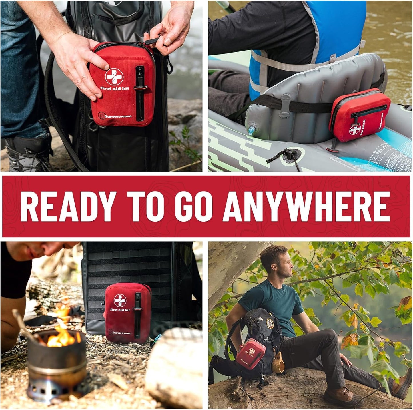 98-Piece Waterproof Premium First Aid & Survival Kit - Comprehensive Emergency Preparedness Gear for Camping, Hiking, Backpacking, and Outdoor Adventures