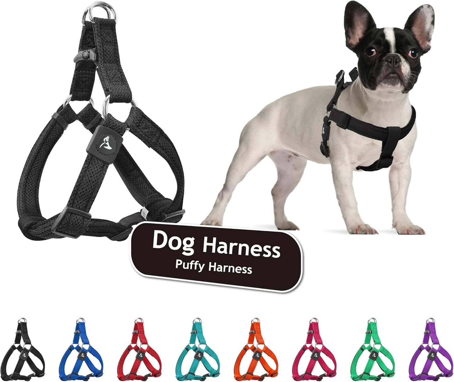 Kruz No Pull Dog Harness (Chest 30”-44”, Weight 66-176 Lbs) Heavy-Duty Pet Harness for Large Breeds, Ultra-Comfort Fit, Lifetime Durability, Adjustable Dog Harness No Pull Design (Black, X-Large)