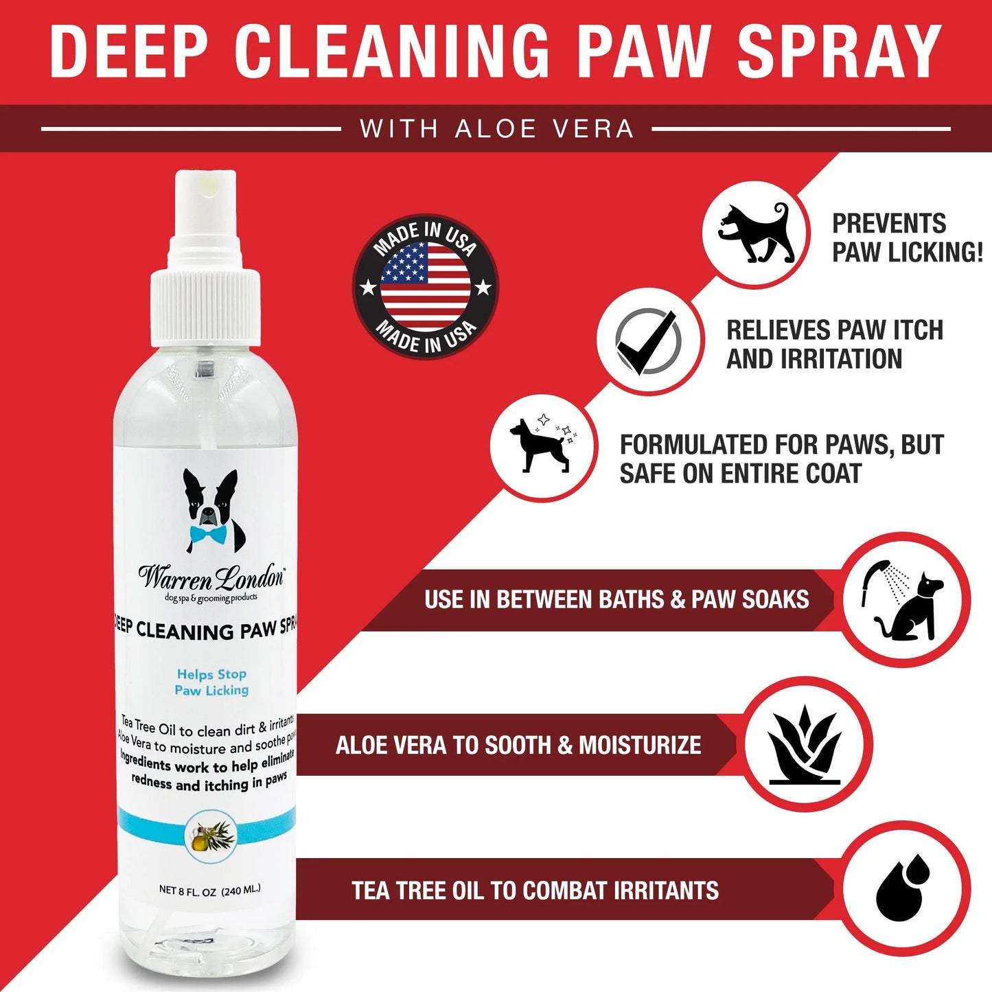 'S Deep Cleaning Paw Spray for Dogs
