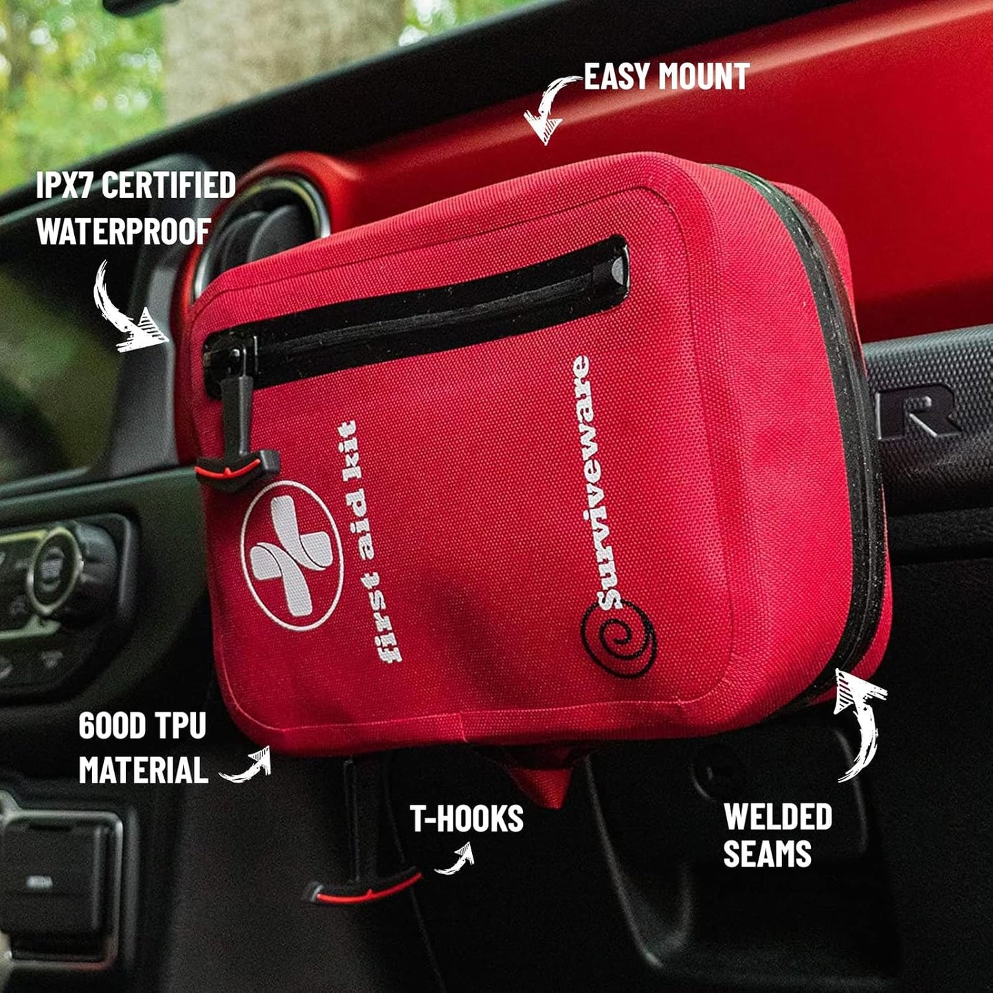 98-Piece Waterproof Premium First Aid & Survival Kit - Comprehensive Emergency Preparedness Gear for Camping, Hiking, Backpacking, and Outdoor Adventures