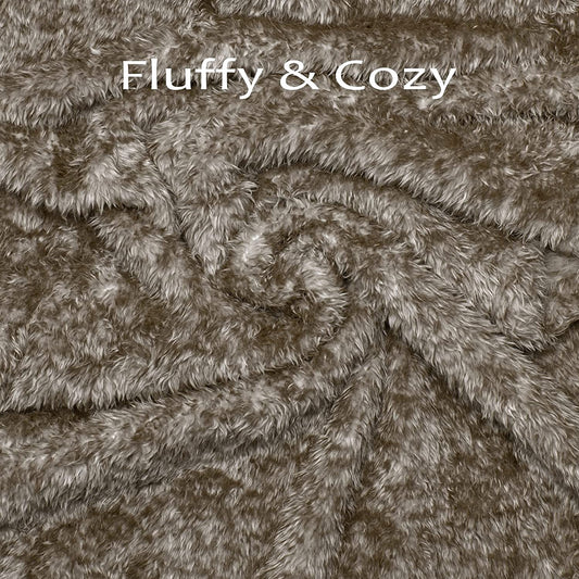 Fluffy Fleece Dog Blankets,Warm Soft Fuzzy Pets Blanket for Puppy,Small,Medium,Large Dogs and Cats,Plush Pet Throws for Bed,Couch,Sofa,Travel(24X29 Inch, Taupe)