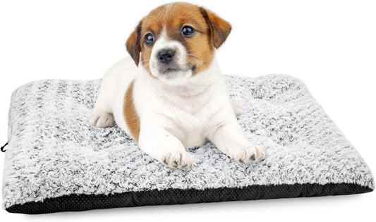 Dog Bed Kennel Pad Washable Anti-Slip Crate Mat for Small Dogs and Cats (24-Inch)