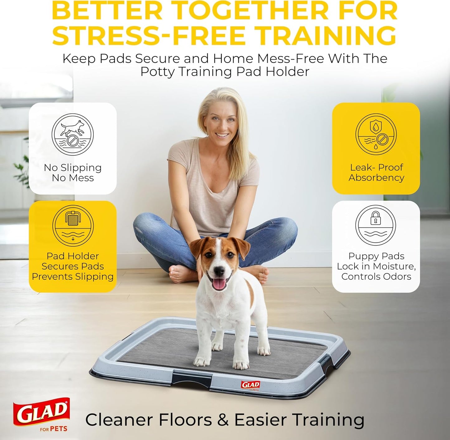 for Pets Black Charcoal Puppy Pads, 23"X23" Disposable Training Pads That Absorb & Neutralize Urine with Activated Carbon - 100 Count