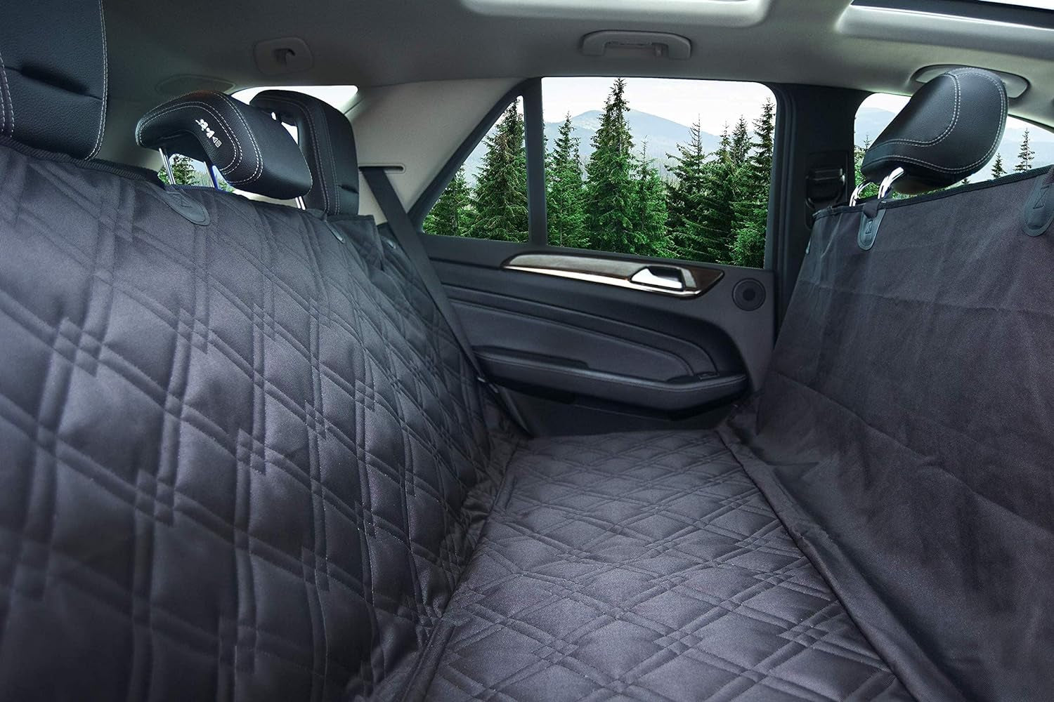 Dog Car Seat Cover for Back Seat 58"X56" Waterproof Pet Seat Cover SUV - Seat Cover for Dogs - Back Seat Protector - Dog Hammock for Car, Seat Cover for Truck (Large)