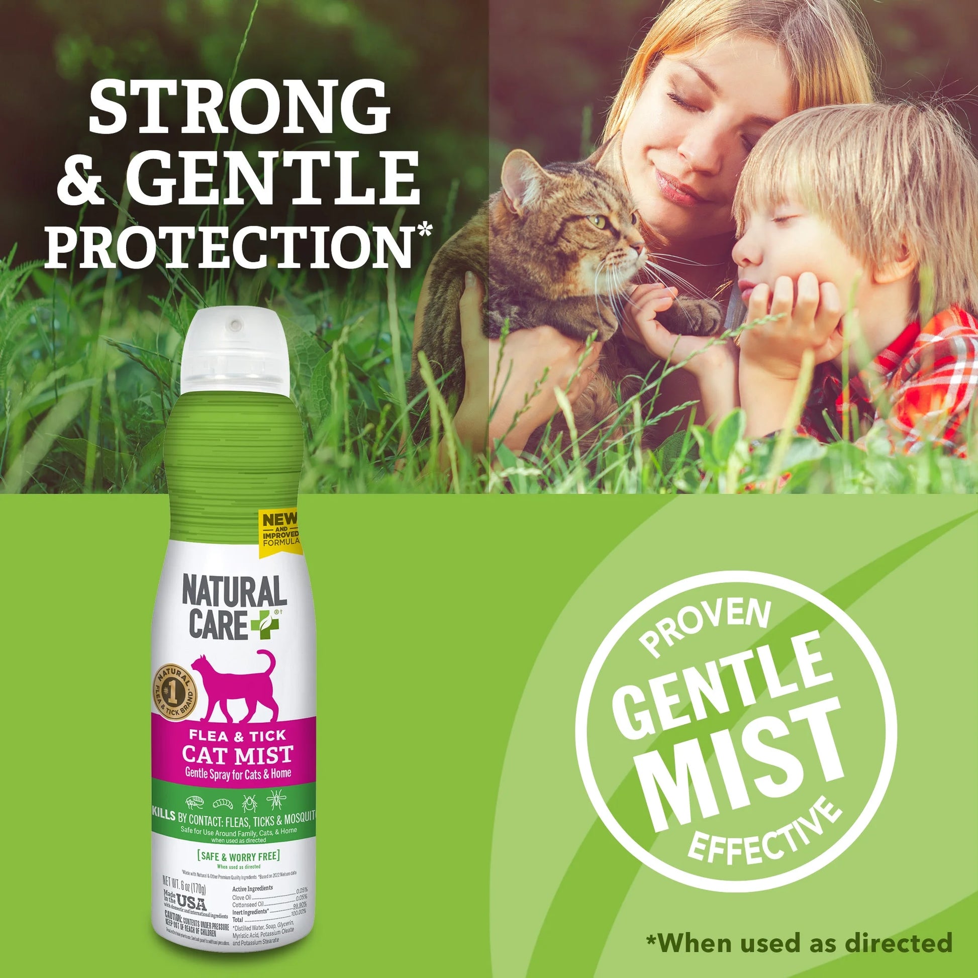 Flea & Tick Spray for Cats - 6Oz.