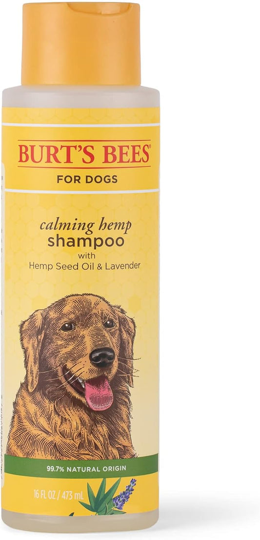 Calming Dog Shampoo with Hemp Seed Oil and Lavender, 95% Natural Origin Formulas, Soothing Lavender Shampoo for Dogs - Gentle Dog Wash 16 Oz