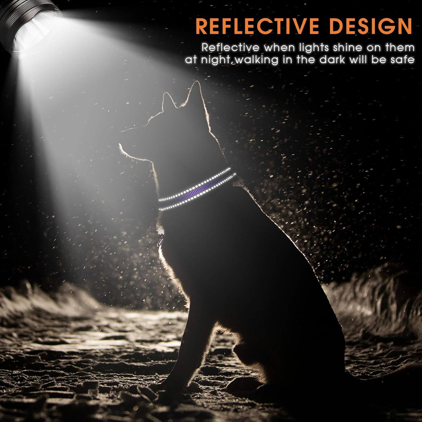 3 Pieces Reflective Dog Collar Nylon Adjustable Quick Release Pet Collars for Dogs(Medium)