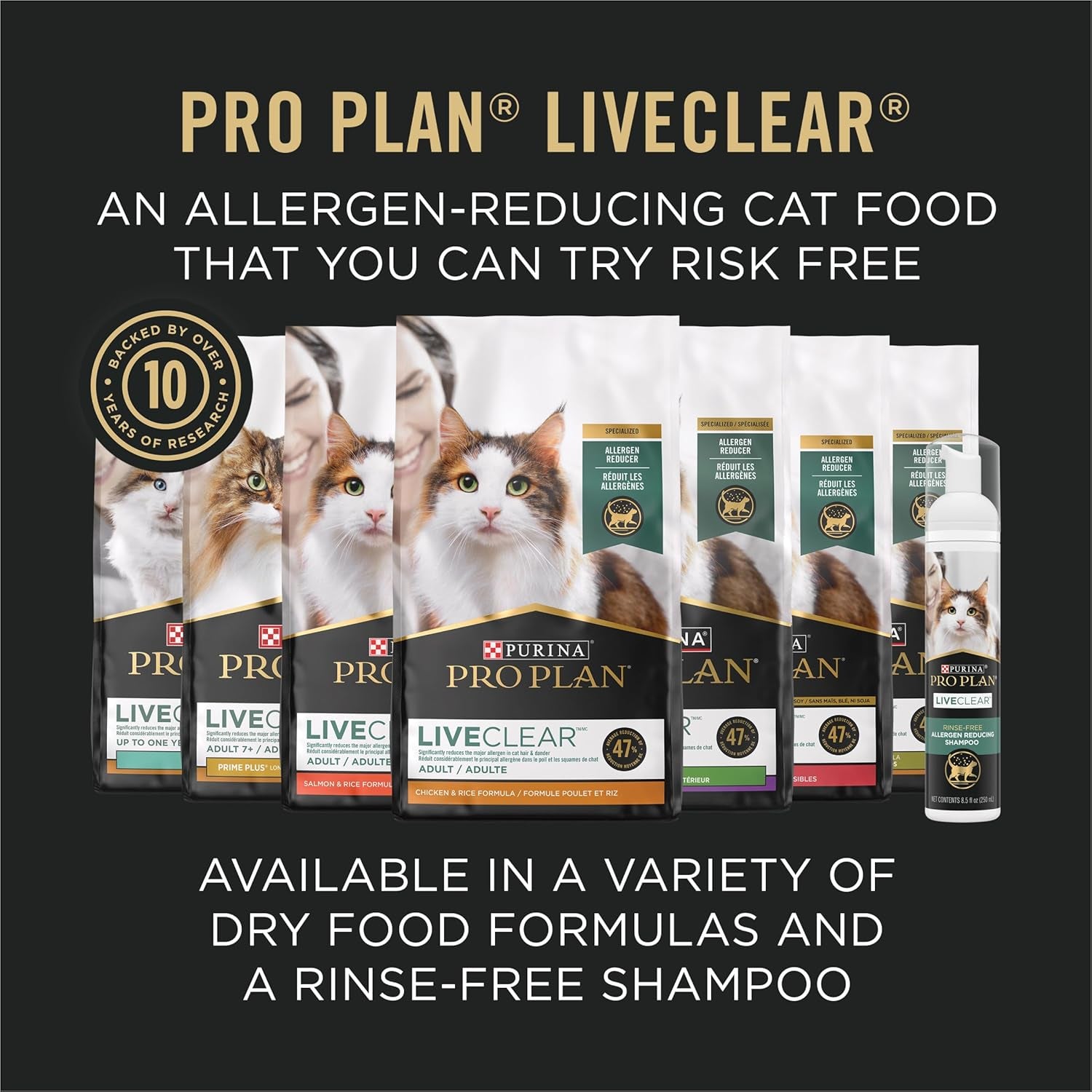 Allergen Reducing, Sensitive Skin & Stomach, High Protein Cat Food, LIVECLEAR Turkey and Oatmeal Formula - 5.5 Lb. Bag
