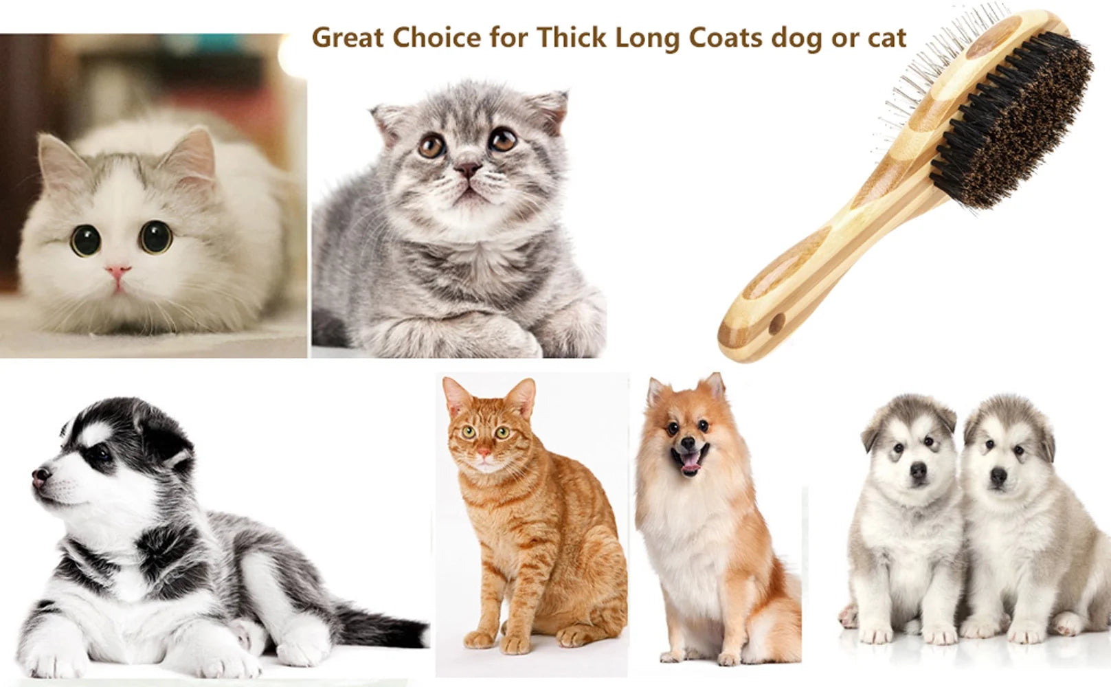 Dog and Cat Brush, Skin Friendly Grooming Cat Brush, Dog Brush for Shedding,Deshedding Brush, Beard Brush,Hair Brush Puppy Brush for Haired Dogs, Pet Supplies Accessories