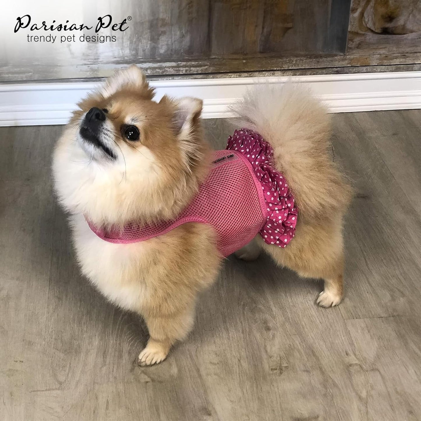 Step in Dog Harness - 100% Mesh Fabric Pink Girl Dog Harnesses - Soft Fully Padded, No Pull Dog Vest Harness Dress - Puppy Harness - Dog Harness Medium Sized Dog - M