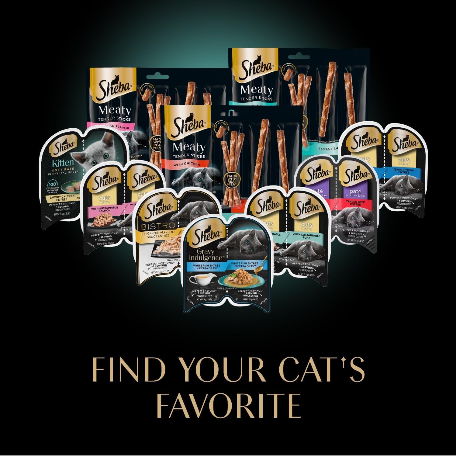 Meaty Tender Sticks Soft Cat Treats Salmon Flavor, 0.14 Oz., 5 Sticks, Pack of 10 (50 Sticks Total)