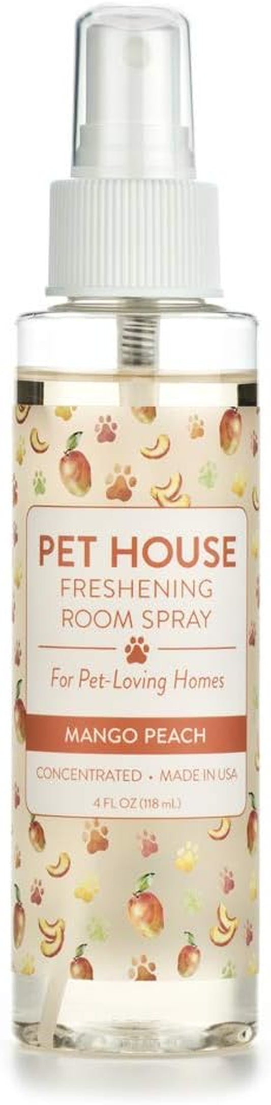 Pet Air Freshener 4 OZ Concentrated Room Spray for Pet Odor, Mango Peach, Pack of 1