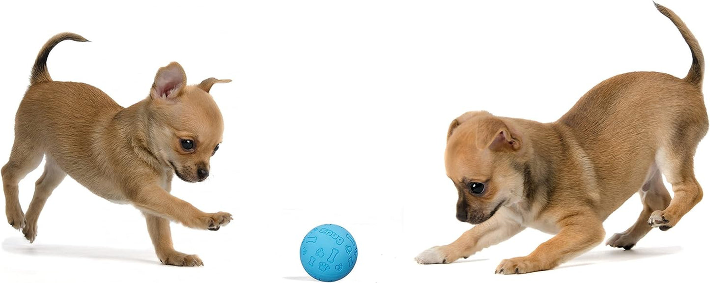 Rubber Dog Balls for Small and Medium Dogs - Tennis Ball Size - Virtually Indestructible (3 Pack - Cool)