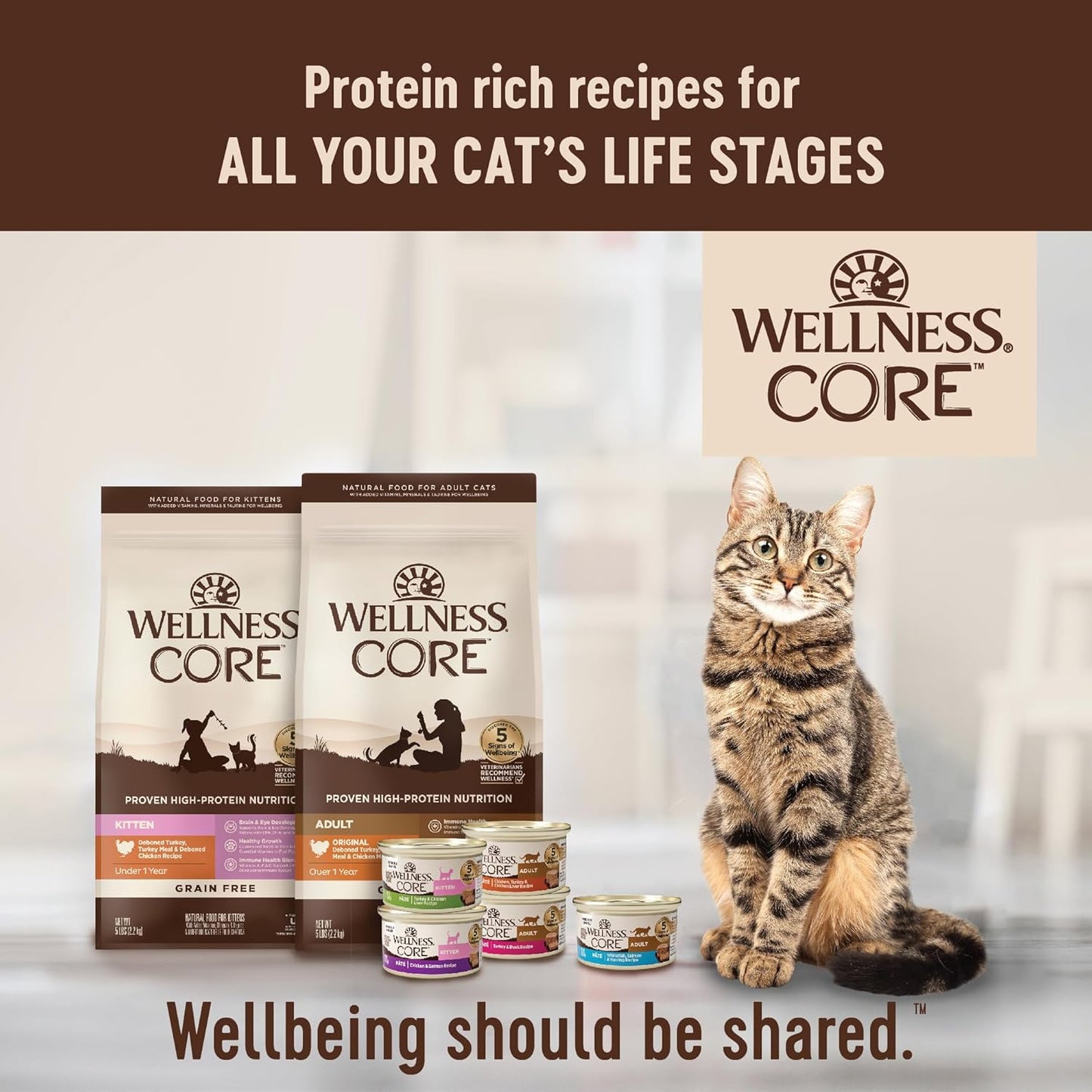 CORE Signature Selects Chunky Adult Wet Cat Food, Natural, Protein-Rich, Grain Free, 5.3 Ounce, 12 Pack (Beef & Chicken)