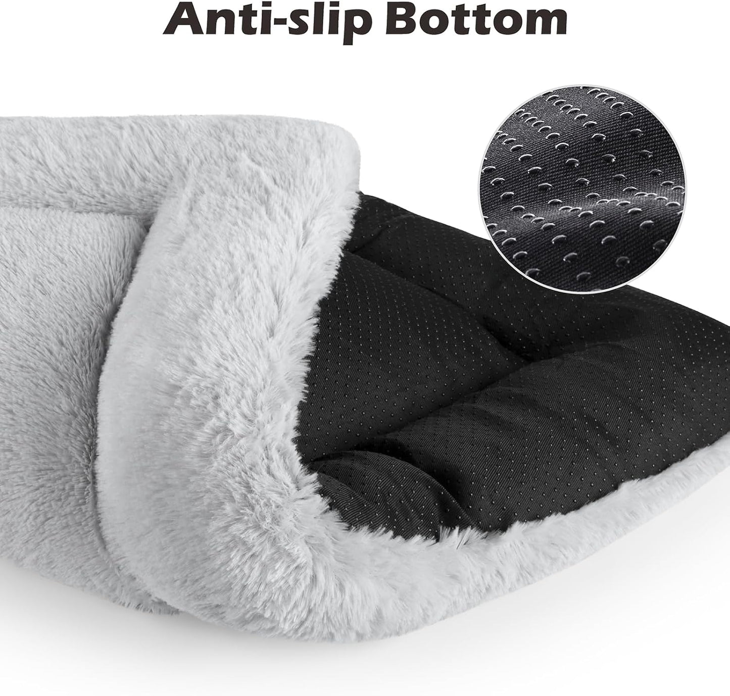 Dog Bed Mat Soft Crate Pad Washable Anti-Slip Mattress for Large Medium Small Dogs and Cats Kennel Pad(29'' X 21'' Grey)
