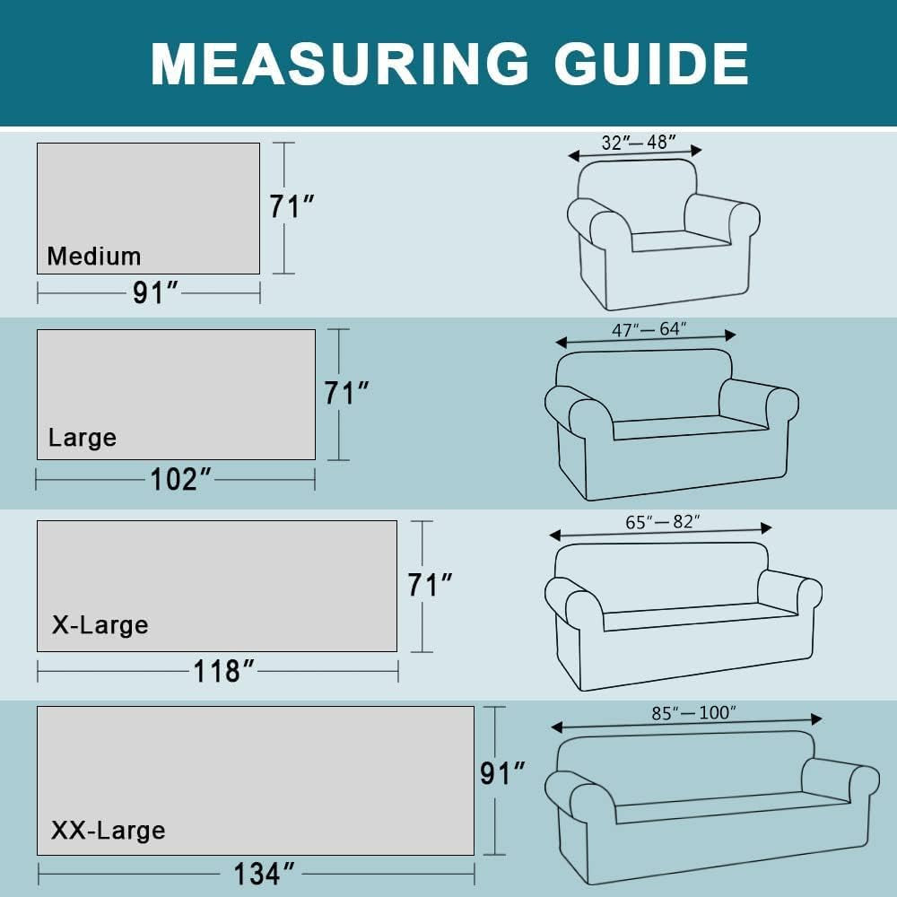 Couch Cover Sofa Covers Washable Couch Covers for 3 Cushion Sectional Couch Slipcover Furniture Cover for Pets Feature Geometrical Jacquard Fabric (91"X 134",Xx-Large,White)