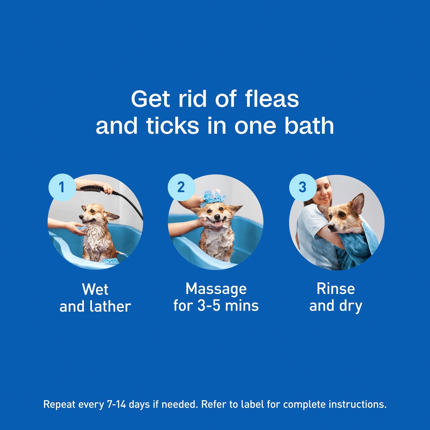 Flea & Tick Cleansing Shampoo for Dogs, Cats, 12 Fluid Ounces