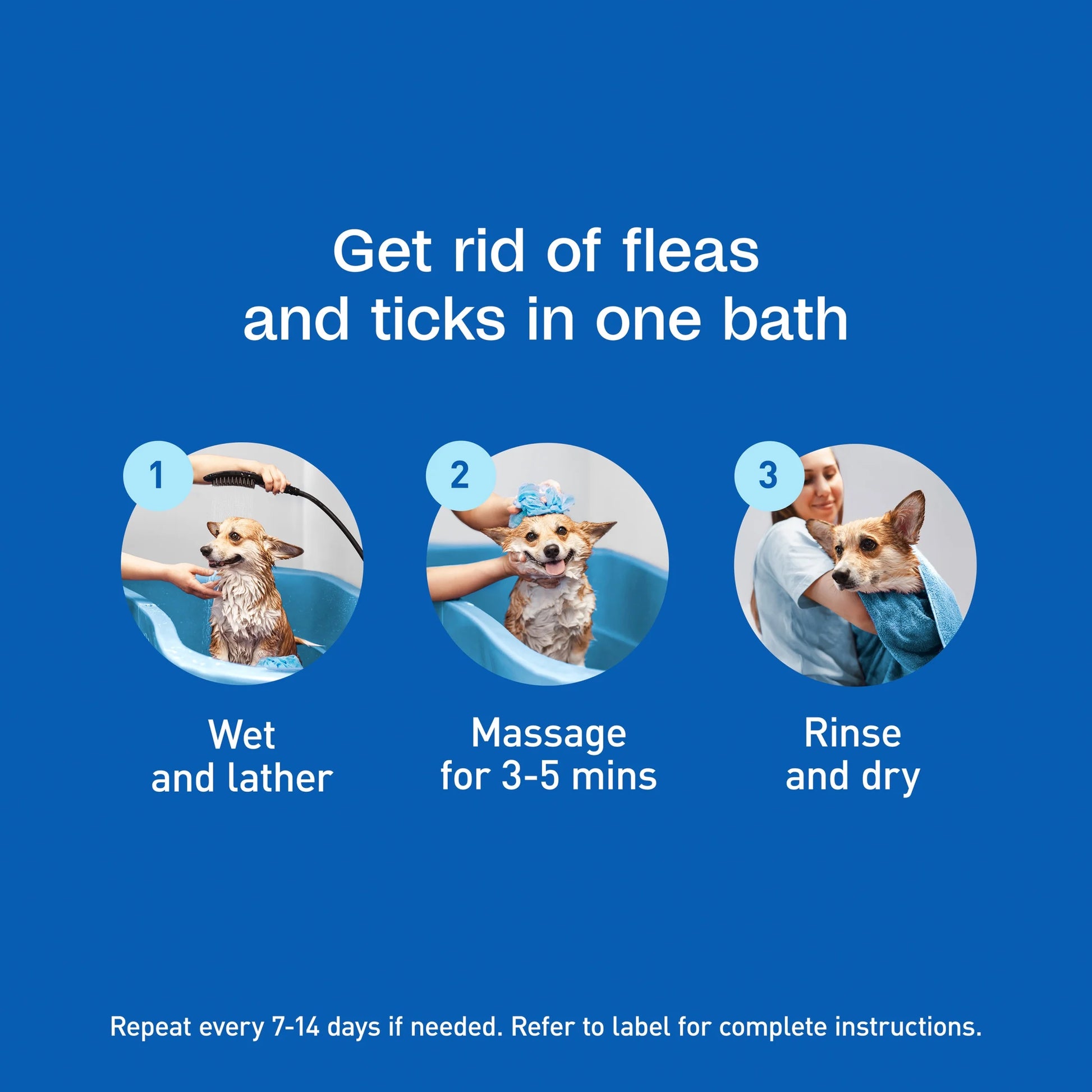 Flea & Tick Cleansing Shampoo for Dogs, Cats, 12 Fluid Ounces