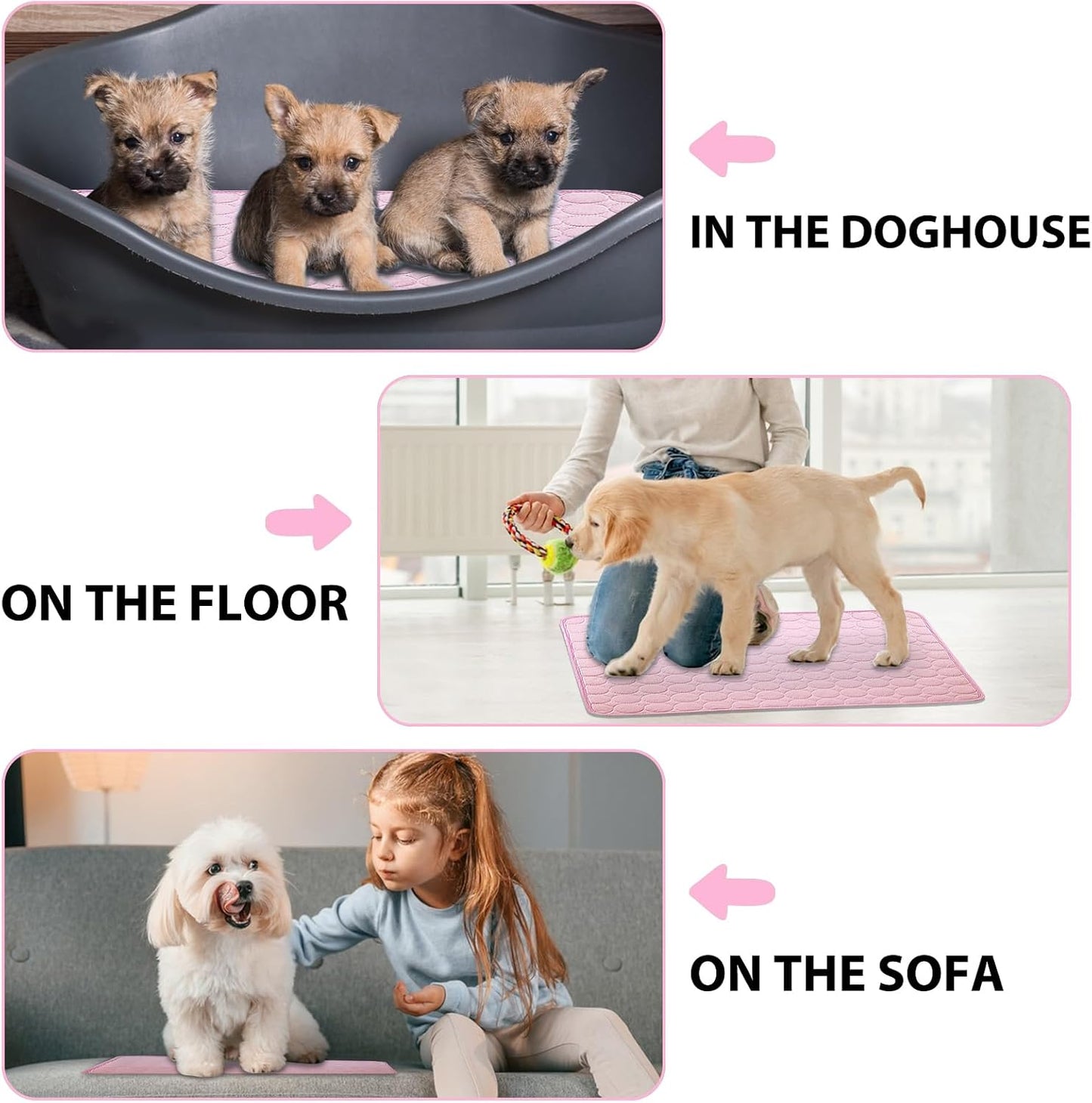 Dog Cooling Mat Large Cool Pad Summer Pet Bed for Dogs Cats Kennel Pad Breathable Self Coolings Blanket Crate Sleep Machine Washable