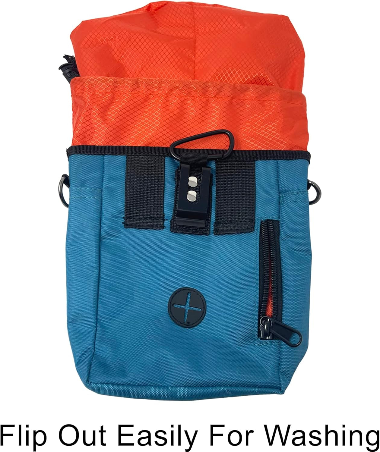 Dog Training Pouch with Training Clicker and Water Bowl - 5 Ways to Wear - Carry Toys, Treats for Positive Reinforcement - Built-In Poop Bag Dispenser (Teal)
