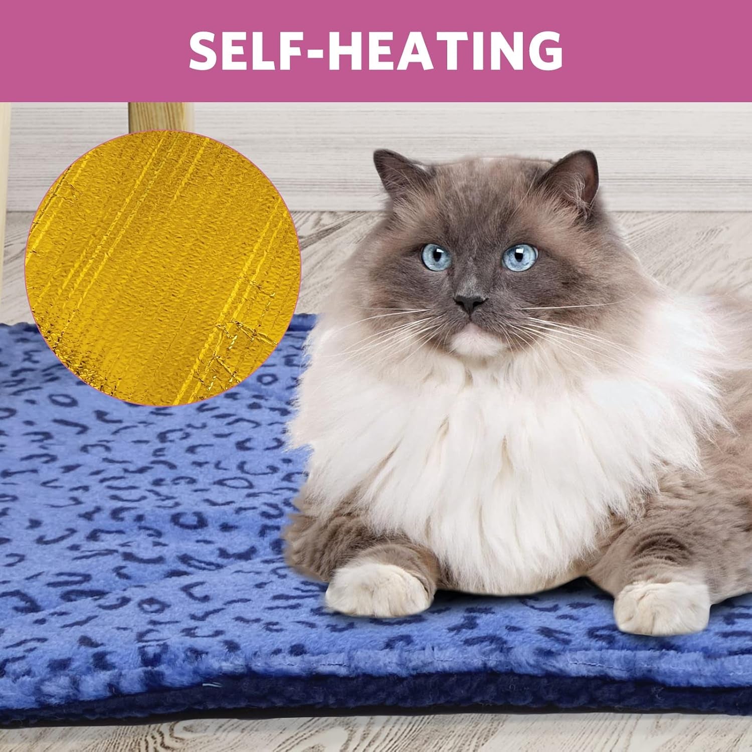 Self Warming Cat Bed, Super Soft Cat Dog Pet Bed, Super Soft Cat Dog Pet Bedthick Fabric, Double-Sided Usable Washable, Non Electric.
